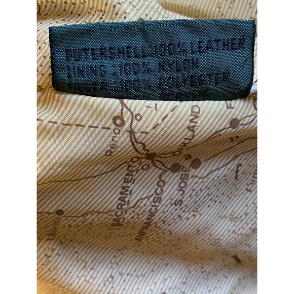 Vintage Global Identity G-lll Mens Leather Bomber Jacket Brown Size XL - Picture 10 of 10